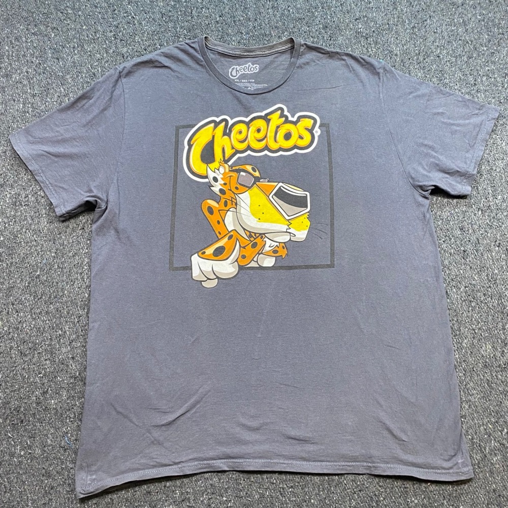 Cheetos Chester Cheetah TShirt Sz XXL Mens Gray Skater Retro Graphic Snack Food